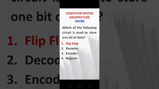 Computer System Architecture PGTRB computer science [upl. by Nnaeitak]