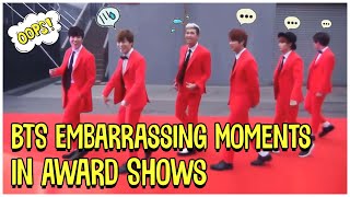 BTS Embarrassing Moments In Award Shows [upl. by Anelad]