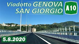 Apertura Viadotto GENOVA SAN GIORGIO  entrambe le carreggiate  A10 [upl. by Areem724]