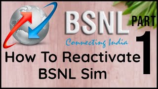 How To Reactivate A Deactivated BSNL Sim  Part 1  How To Activate Bsnl Sim After Expiry SOLVED [upl. by Lorenz]