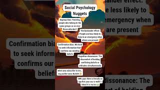 Social psychology nuggets 🤔 [upl. by Sitrik]