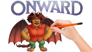 How to draw Corey the Manticore from Onward [upl. by Sparrow]