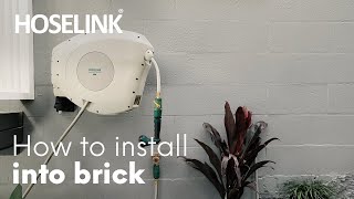 Hoselink USA  How to Install Our Retractable Garden Hose Reel on to Brick [upl. by Agemo]