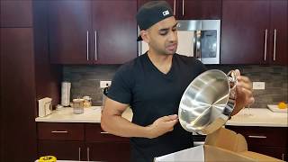 Unboxing of the AllClad Copper Core 3 qt Saute Pan [upl. by Nerral]