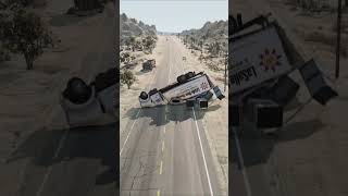 Realistic Highway Car Crashes 200  BeamNGdrive shorts beamngdrive car crash [upl. by Enorel]