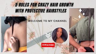 5 rules for crazy hair growth with protective styles  Grow type 4 hair fast with protective styles [upl. by Calla367]