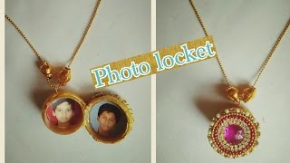 Photo locket  making of locket with photo jewellery tutorials [upl. by Charmaine]