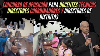 Concurso de oposición para Docentes Técnicos Directores Coordinadores y Directores de distritos [upl. by Staci]