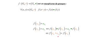 Morphisme de groupes  définition et images de lélément neutre et de linverse [upl. by Ingalls62]