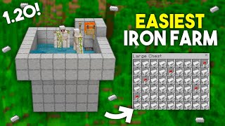 Minecraft Iron Farm 121 Tutorial in Bedrock [upl. by Holman702]