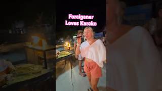 Foreigner sings karaoke in The Philippines🇵🇭 philippines siargaoisland filipino karaoke [upl. by Aubrey]