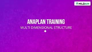 ANAPLANS TUTORIALS  ANAPLANS MULTIDIMENSIONAL STRUCTURE [upl. by Ikairik412]