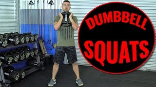 How To Squat Better With Dumbbells [upl. by Enialahs]