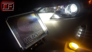 Kensun 35W 5000K 9006 9012  HB4 HID Xenon Conversion Kit Review Scion tC25 [upl. by Keung]