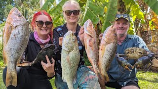 We Caught So Many FINGERBANGERS on DEAD BAIT Fingermark Golden Snapper amp Mud Crabs [upl. by Akeenahs508]