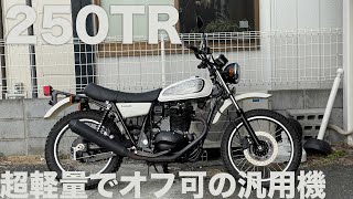 KAWASAKI 250TR 超低走行1520km：どこでも走れる元祖デュアルパーパスマシン [upl. by Ahsauqram]