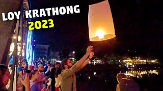 Loy Krathong 2023 Chiang Mai Yi Peng Festival [upl. by Archangel352]