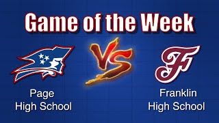 WCTV Football quotGame of the Weekquot  Page vs Franklin  Sep 6th 2024 [upl. by Ariane52]