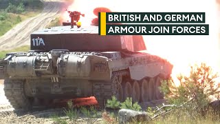 British Army armoured brigade trains with German Panzer division [upl. by Clara619]