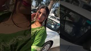 Girl in Green SatinSilk Dancing with Punjabi Song [upl. by Elvia]