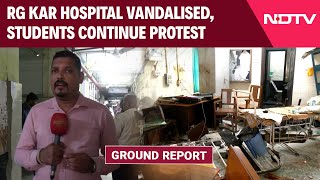 Kolkata Doctor Murder Case  RG Kar Hospital Vandalised Students Continue Protests [upl. by Rad]