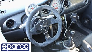 INSTALLED SPARCO STEERING WHEELS AND NRG QUICK RELEASE IN MY MINI COOPER S R53 [upl. by Sidhu]