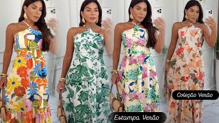 VESTIDO LONGO ESTAMPA DO VERÃO ✅ ATACADO ✅ [upl. by Croft458]