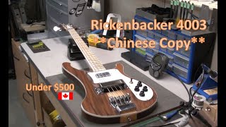 Rickenbacker 4003 Bass Guitar Chinese Copy Review Troubleshooting amp Modifications is it good [upl. by Ojeitak]