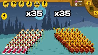 x35 King VS x35 Lava Spearton  Stick War Legacy [upl. by Ayikin]