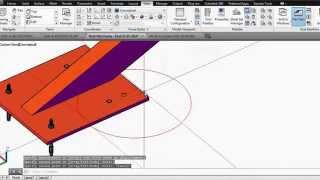 Roof Steel Structure Autocad 3D Modeling  Part 1 [upl. by Helbona]