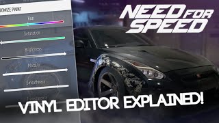 Need for Speed 2015  Vinyl Editor Explained [upl. by Aric]