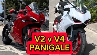 Ducati Panigale V4 vs Panigale V2  Road Test  Comparison  autoX [upl. by Neira]