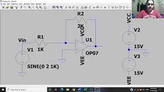 Inverting and NonInverting Amplifier using LTSpice [upl. by Aser]