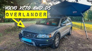 Volvo XC70 Overlanding Camping Car Walkaround  Rooftop Tent  Slideout Kitchen  Shore Power Hookup [upl. by Vernier41]