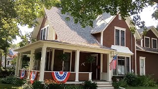 West Dundee Illinois colorful historic homes summer 2024  suburban Chicago Illinois [upl. by Nozicka92]