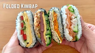 Folded Kimbap  Sushi Sandwich Onigirazu  Easy Bento Box Lunch Ideas  Ticktock Wrap Hack  紫菜包饭 [upl. by Akcimehs]