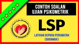 Contoh Soalan Ujian Psikometrik LATIHAN SEPARA PERUBATAN  SARAWAK  KKM [upl. by Walczak]