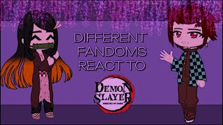 fandoms react to demon slayer  dskny react  44 [upl. by Ydner]