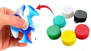 How to make Sonic SpinnerSpinner with bottle capsSpinning top kaise banaenHomemade Sonic Spinner [upl. by Ailiec]