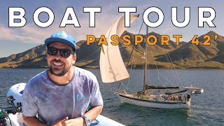 Bradys Boat Tour of LINTIKA⛵️Passport 42 [upl. by Natiha]