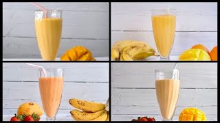 4 Healthy Mango Smoothies  Mango Smoothie  Mango Smoothie Recipe  Smoothie Recipes  Mango Lassi [upl. by Reiners]