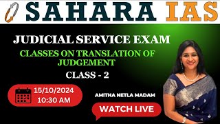 Translation of Judgement  2  JUDICIAL SERVICE EXAM  AMRITA NETLA MAM [upl. by Allenaj664]