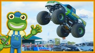 Monster Trucks For Children  Geckos Real Vehicles [upl. by Enniroc]