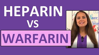 Heparin vs Warfarin Coumadin Nursing Review Anticoagulant Differences [upl. by Swithin846]