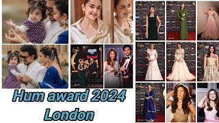 Hum award 2024 london hiba bukhari mahira khan yumna zaidi  hamza sohail sahar khan [upl. by Goeger]