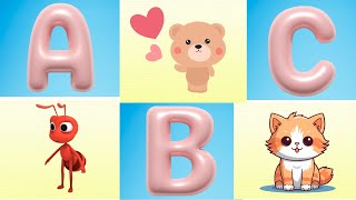 ABC With Three Words  ABC Phonic Song  Alphabet Sound  Toddlers [upl. by Jacqui]