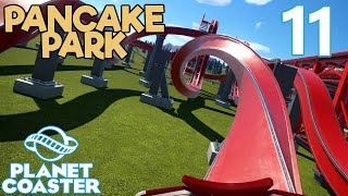 Planet Coaster PANCAKE PARK  Part 11  CHONKY COASTER COMPLETE [upl. by Nerrat]