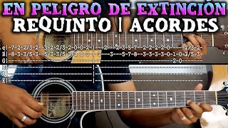 Tutorial  En peligro de extinción  La adictiva  Requinto  Acordes  TABS [upl. by Euqilegna327]