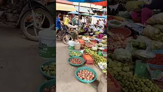 streetfood Vegetable Market Cambodia poipet border [upl. by Eilyak]