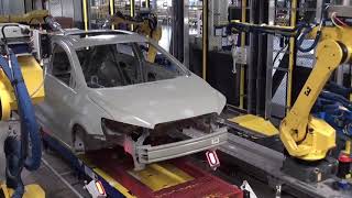 How to Apply Automotive Seam Sealer with Dispensing Robots  FANUC America 2021 [upl. by Anirtik276]